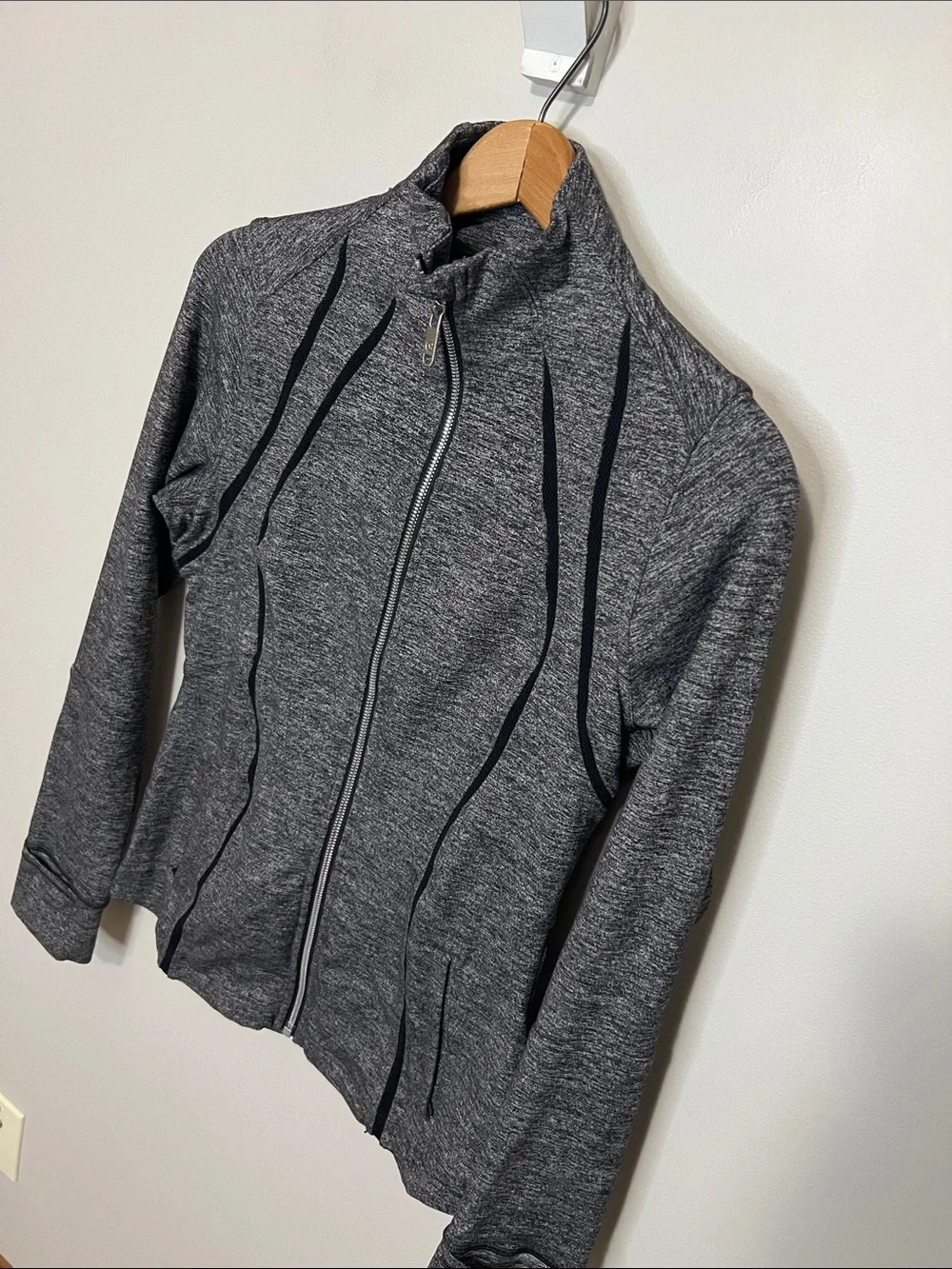 Lululemon Define Jacket Wing Mesh Heathered Black, Women’s Size 10